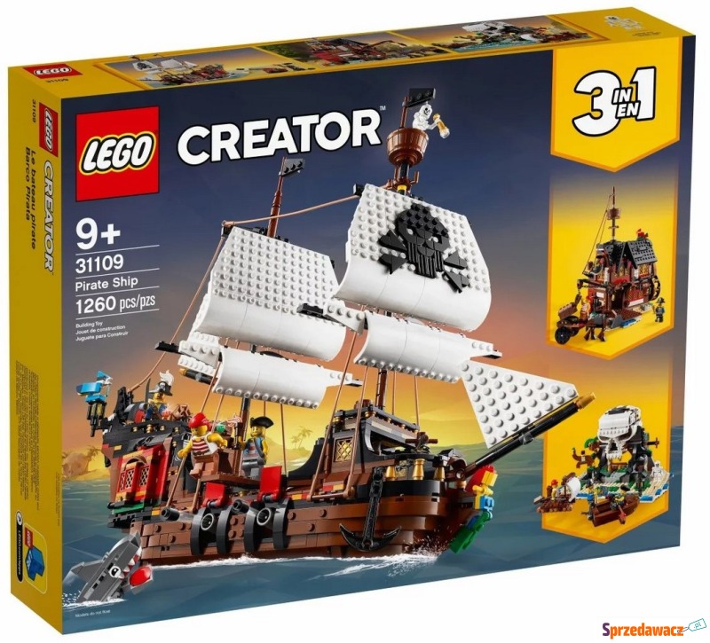 Klocki konstrukcyjne LEGO Creator 3w1 31109 Statek... - Klocki - Kielce