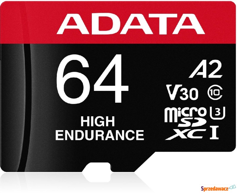 ADATA High Endurance 64GB microSDXC UHS-I U3 Class... - Karty pamięci, czytniki,... - Opole