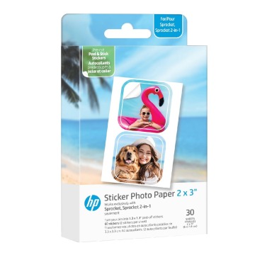 HP Sprocket Sticker 2x3'' - 2 w 1 (30 szt. | 60 naklejek)