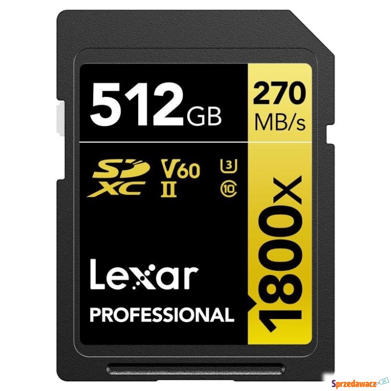 Lexar SDXC 512GB Professional 1800x UHS-II U3... - Karty pamięci, czytniki,... - Bydgoszcz