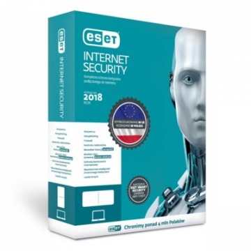 Program antywirusowy ESET Internet Security dla 1 komputera - przedłużenie licencji, 12 m-cy, upg., 