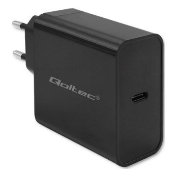 Qoltec Super Quick PD | 1xUSB-C | 65W | 5-20V | 3-3.25A | Czarna