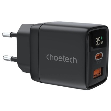 Choetech PD6052 1x USB-C 1x USB-A czarna