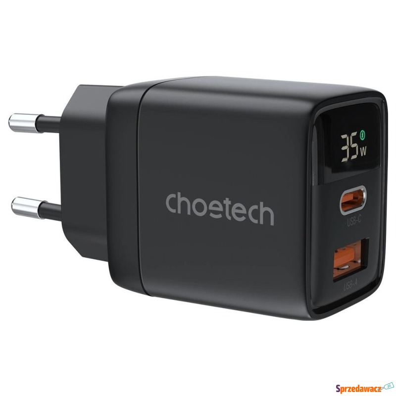 Choetech PD6052 1x USB-C 1x USB-A czarna - Ładowarki sieciowe - Gdynia