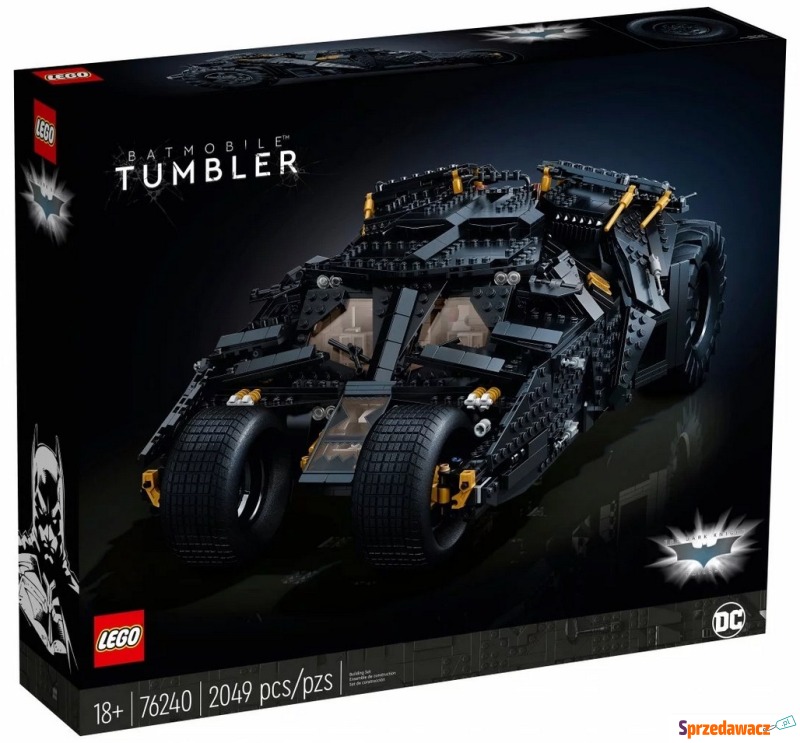 Klocki konstrukcyjne LEGO DC 76240 Batmobil Tumbler - Klocki - Kielce