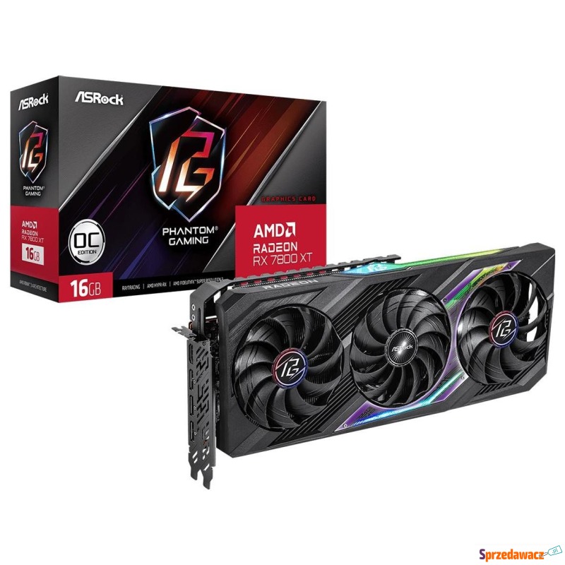 ASRock Radeon RX 7800 XT Phantom Gaming 16GB GDDR6 - Karty graficzne - Grudziądz