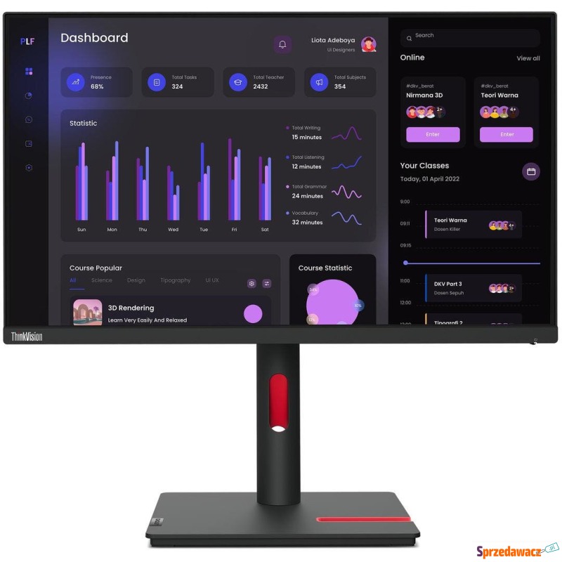 Lenovo ThinkVision T24i-30 - 24'' | IPS | Full... - Monitory LCD i LED - Katowice