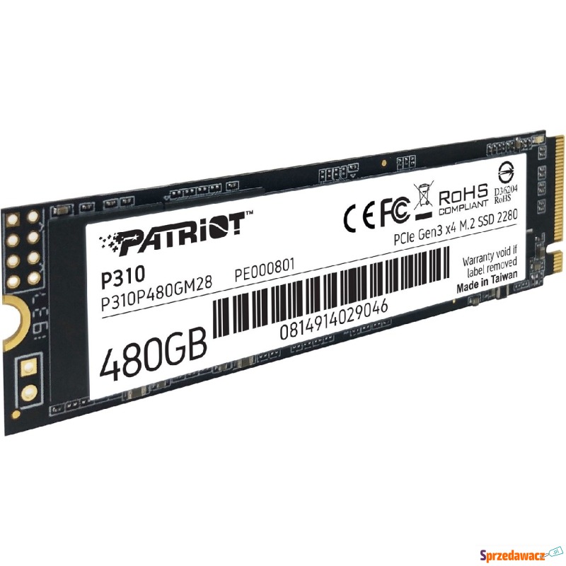 Patriot P310 PCIe NVMe 480GB - Dyski twarde - Bytom