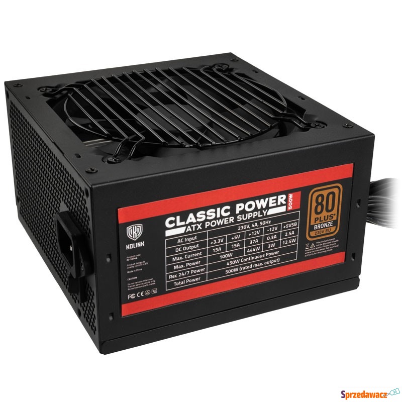 Kolink Classic Power - 500W - Zasilacze - Tarnowiec