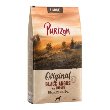 Dwupak Purizon, 2 x 12 kg - Large Adult, wołowina Black Angus i indyk