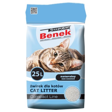 Benek Super Compact Standard żwirek dla kota - 25 l (ok. 20 kg)