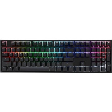 Klawiatura gamingowa Ducky One 2 Backlit PBT, MX-Nature-White, RGB LED - czarna