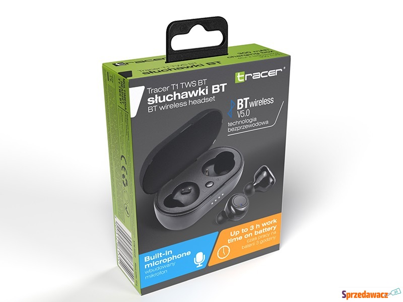 Dokanałowe Tracer T1 TWS bluetooth 5.0 - Słuchawki - Włocławek