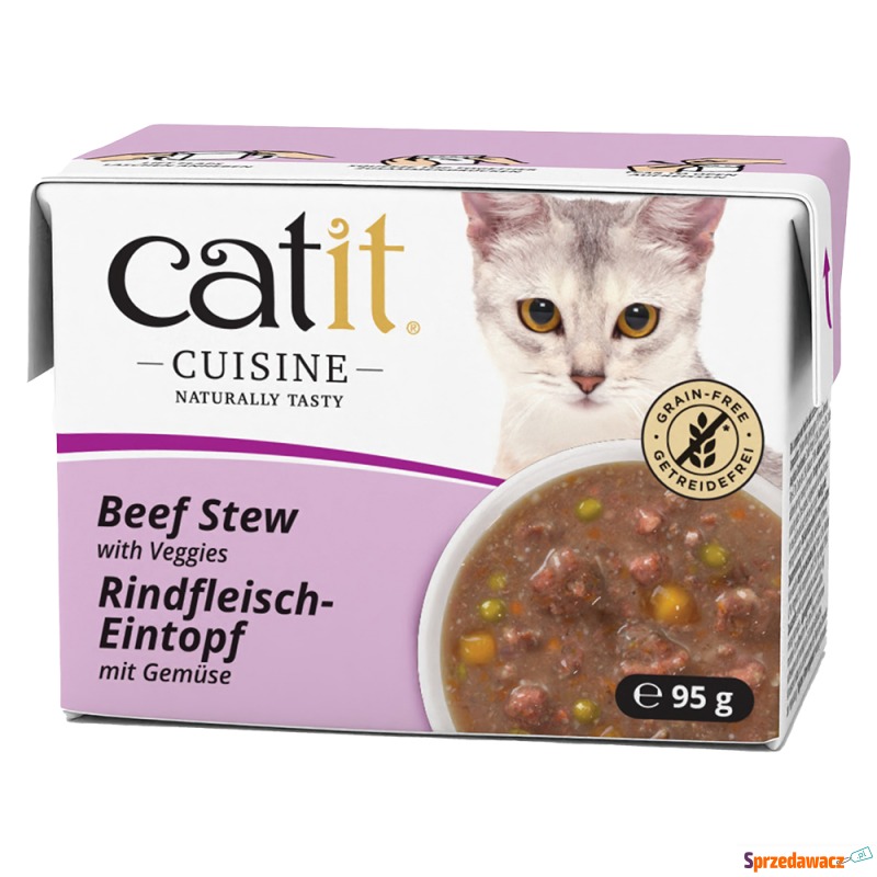 Catit Cuisine Eintopf, 12 x 95 g - Wołowina z... - Karmy dla kotów - Rzeszów