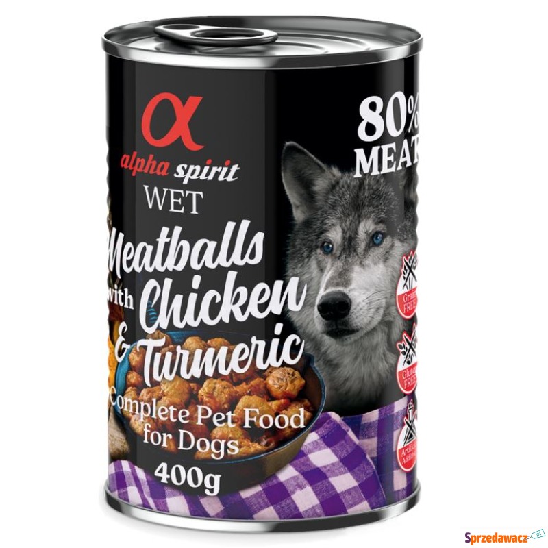 alpha spirit Dog Meatballs, 6 x 400 g - Kurczak... - Karmy dla psów - Olsztyn