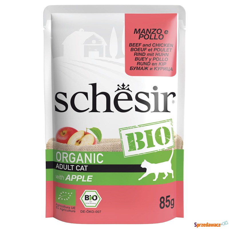 Schesir Bio w saszetkach, 8 x 85 g - Biowołowina... - Karmy dla kotów - Częstochowa