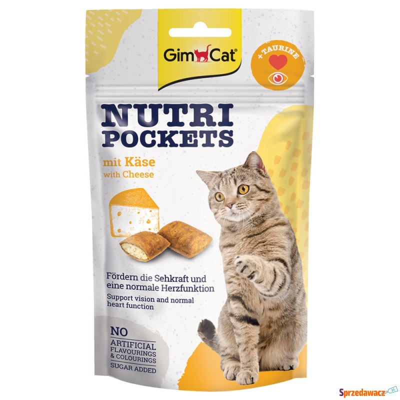 GimCat Nutri Pockets, z serem - 60 g - Przysmaki dla kotów - Ostrołęka