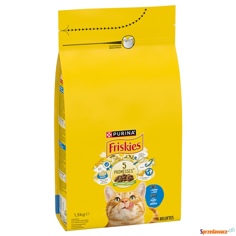 PURINA Friskies Adult Cat, łosoś i warzywa  -... - Karmy dla kotów - Głogów