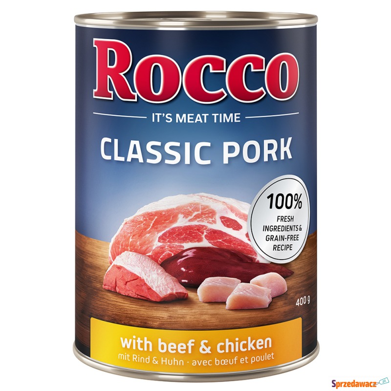 Rocco Classic Pork, 6 x 400 g - Wołowina i kurczak - Karmy dla psów - Chorzów