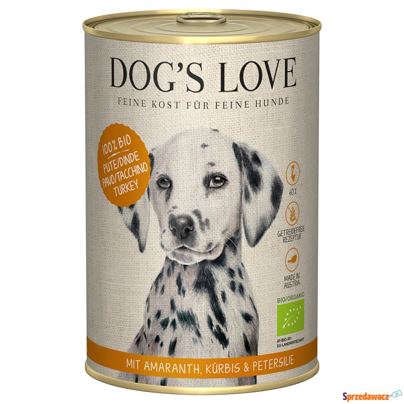 Dog´s Love Bio, 6 x 400 g - Bioindyk - Karmy dla psów - Chorzów