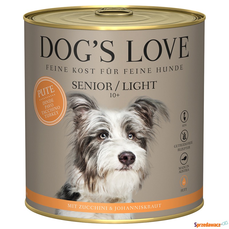 Dog´s Love Senior/Light, indyk - 12 x 800 g - Karmy dla psów - Bielsko-Biała