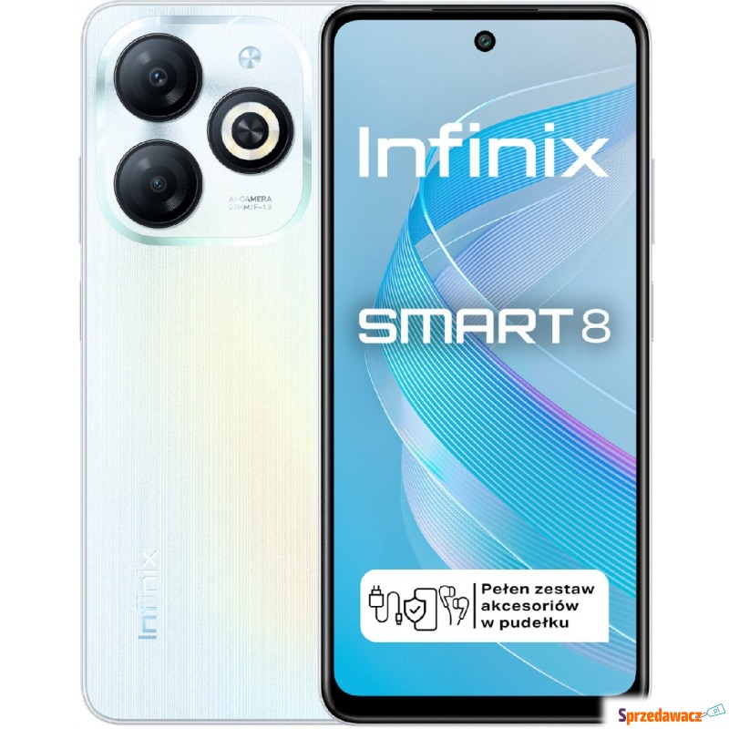 Infinix Smart 8 3/64GB Galaxy White - Telefony komórkowe - Łódź