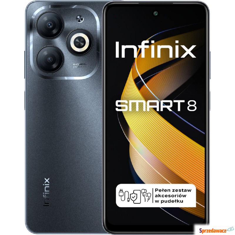 Infinix Smart 8 3/64GB Timber Black - Telefony komórkowe - Zielona Góra