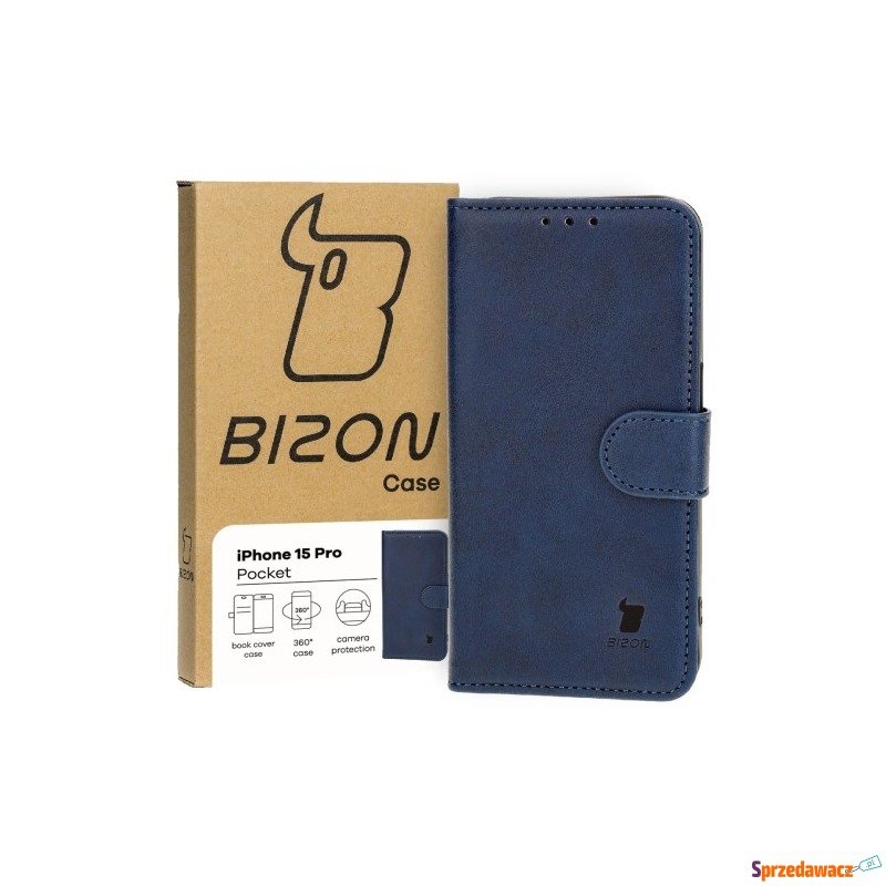 Etui z klapką Bizon Case Pocket do iPhone 15 Pro,... - Etui na telefon - Żory