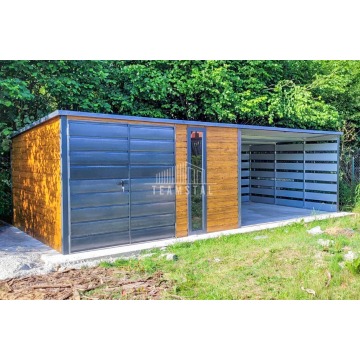 Garaż Blaszany 4x3m + Wiata 4,5x3m - Brama Dw... - Garaże i wiaty - Sanok - zdjęcie 2