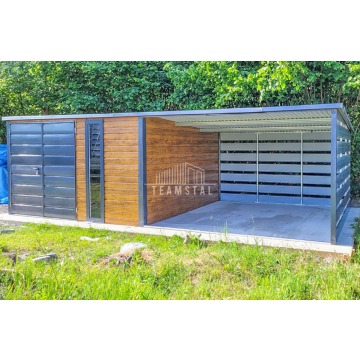 Garaż Blaszany 4x3m + Wiata 4,5x3m - Brama Dw... - Garaże i wiaty - Sanok - zdjęcie 3