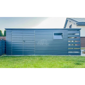 Schowek Domek Ogrodowy 4,5x2m + Wiata 1m Brama... - Altany, domki, namioty - Włocławek - zdjęcie 5