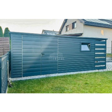 Schowek Domek Ogrodowy 4,5x2m + Wiata 1m Brama... - Altany, domki, namioty - Włocławek - zdjęcie 4