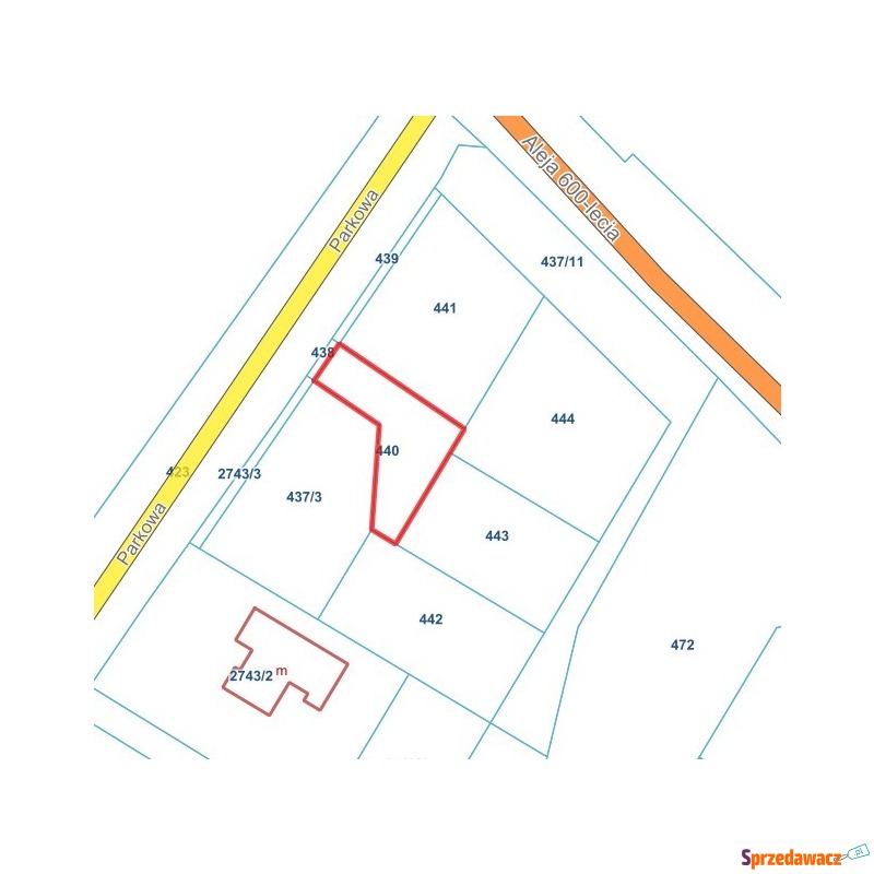 Działka budowlana na sprzedaż, 368m², Opole L... - Działki na sprzedaż - Opole Lubelskie