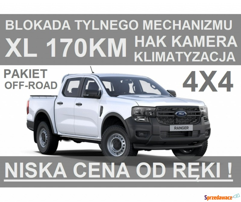 Ford Ranger - 4x4 170KM XL Kamera Hak Blokada... - Samochody osobowe - Szczecinek