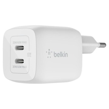 Belkin WCH011vfWH dual USB-C GaN z PPS 45 W