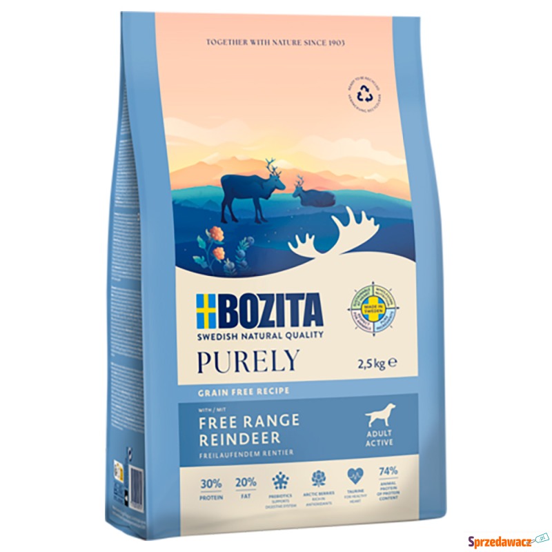 Bozita Dog Purely Adult Active Grain Free, renifer... - Karmy dla psów - Legnica