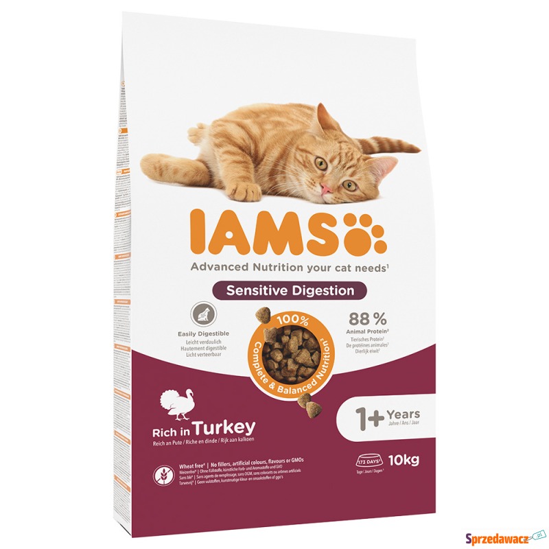 IAMS Advanced Nutrition Sensitive Digestion, indyk... - Karmy dla kotów - Czarne