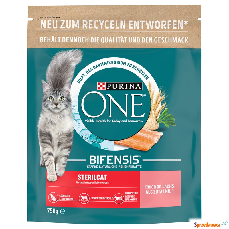PURINA ONE Sterilcat, łosoś - 2 x 750 g - Karmy dla kotów - Siedlęcin
