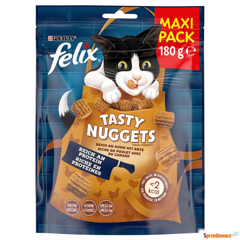 Felix Tasty Nuggets, kurczak i kaczka - 180 g - Przysmaki dla kotów - Wałbrzych