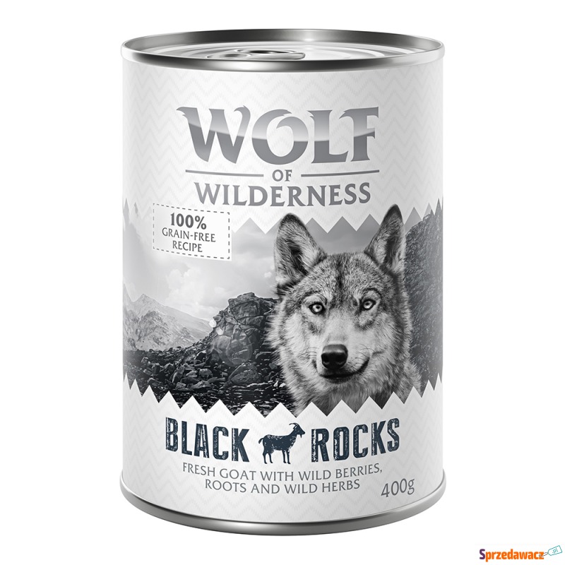 Wolf of Wilderness Adult, 6 x 400 g - Black Rocks,... - Karmy dla psów - Opole