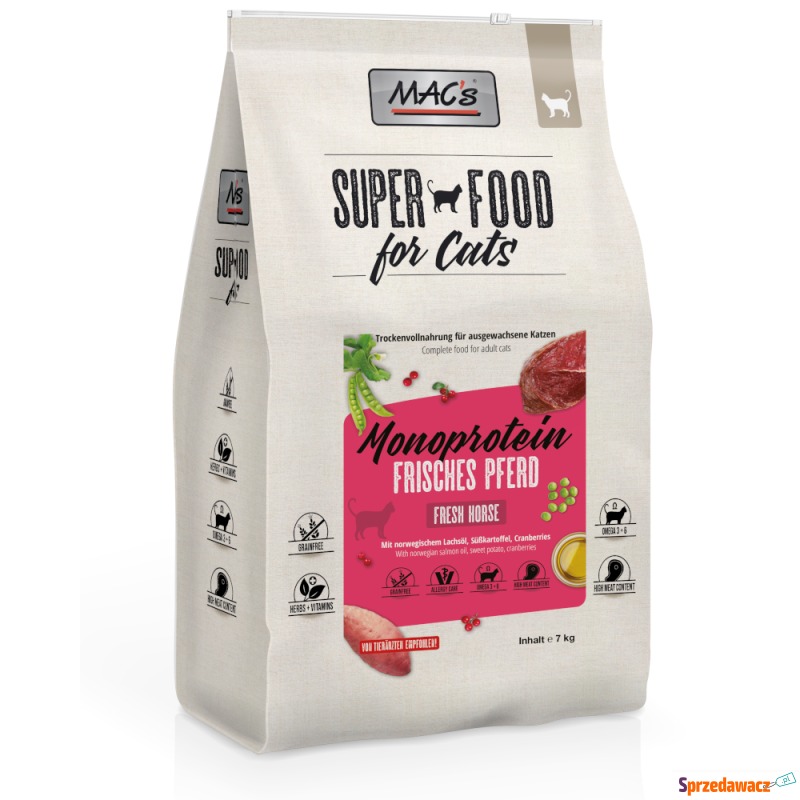 MAC's Superfood Adult Monoprotein, konina - 7... - Karmy dla kotów - Gorzów Wielkopolski