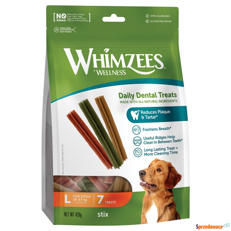 Whimzees by Wellness Stix - 2 x rozmiar L - Przysmaki dla psów - Zamość