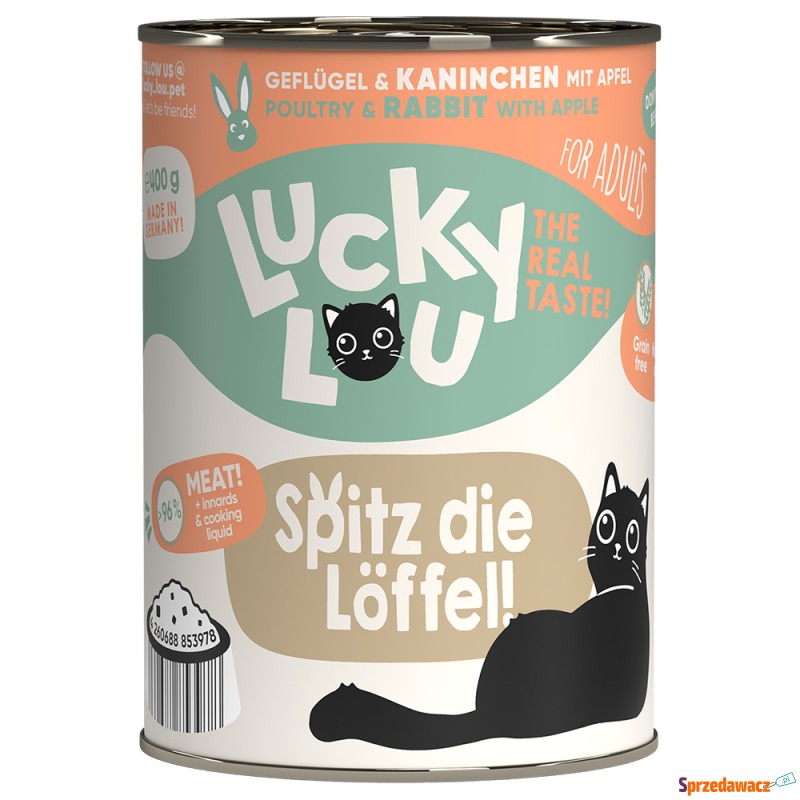 Lucky Lou Adult 6 x 400 g - Drób i króliki - Karmy dla kotów - Słupsk