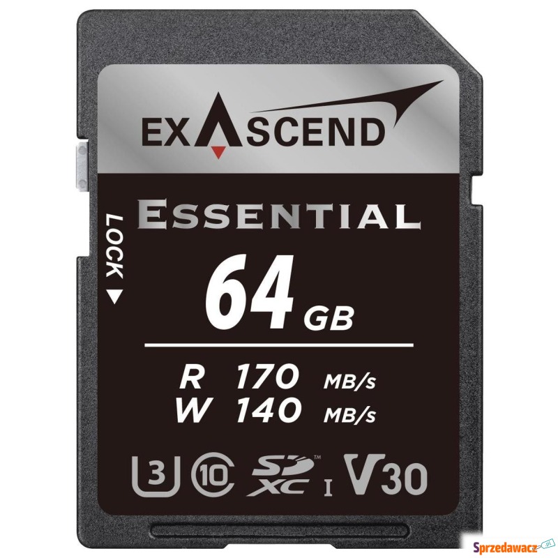 ExAscend 64GB SDXC Essential UHS-I V30 U3 - Karty pamięci, czytniki,... - Kędzierzyn-Koźle