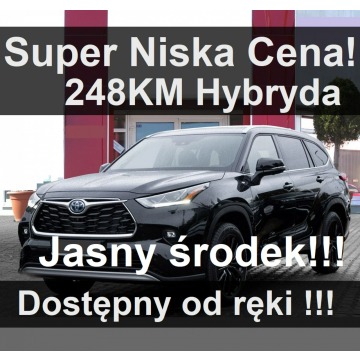 Toyota Highlander - Hybryda Prestige 248KM  Super Cena Dostępnyod ręki Jasny środek 3137zł