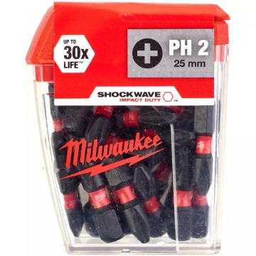 Zestaw bitów Milwaukee Shockwave CD PH2 (25 sztuk)