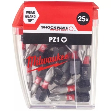 Zestaw bitów Milwaukee Shockwave CD Tic Tac PZ1 (25 sztuk)