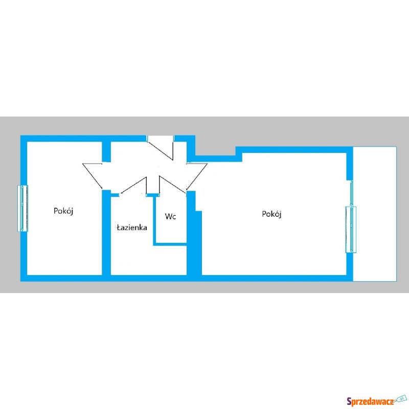 Mieszkanie dwupokojowe Kraków - Dębniki,   39 m2, parter - Sprzedam