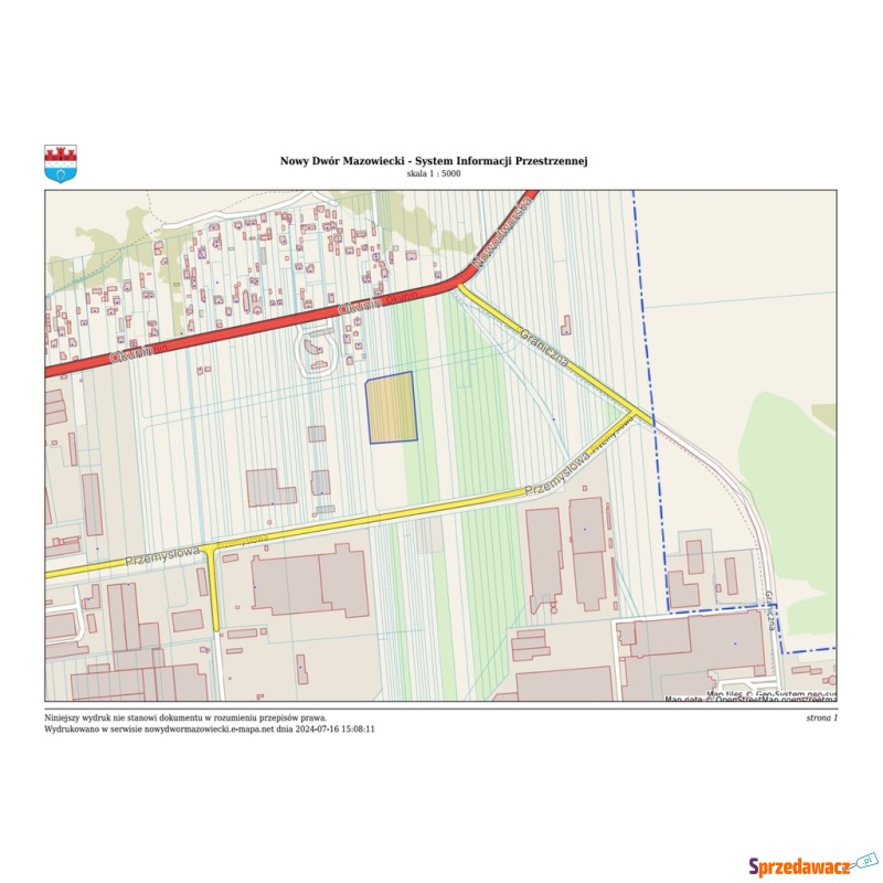 Przetarg - ul. Przemysłowa - Działki na sprzedaż - Nowy Dwór Mazowiecki