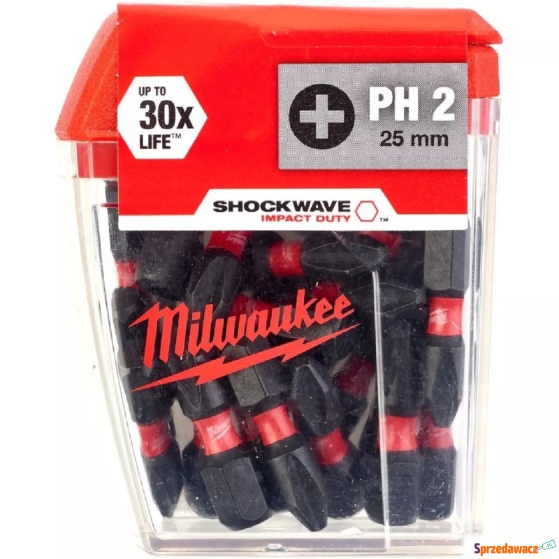 Zestaw bitów Milwaukee Shockwave CD PH2 (25 sztuk) - Akcesoria do elektro... - Kołobrzeg